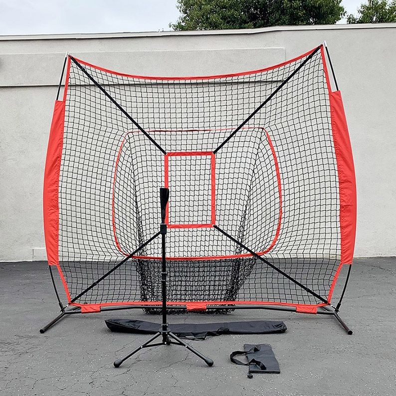 Brand New $65 Baseball Softball Practice Set (Include 7x7ft Net and Ball Tee) Batting Training 