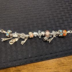 Charm Bracelet With 14 Charms All Included 