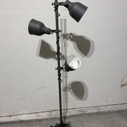 Gray IKEA Hektar Multi Lamp w/ Phillip Hue Bulbs