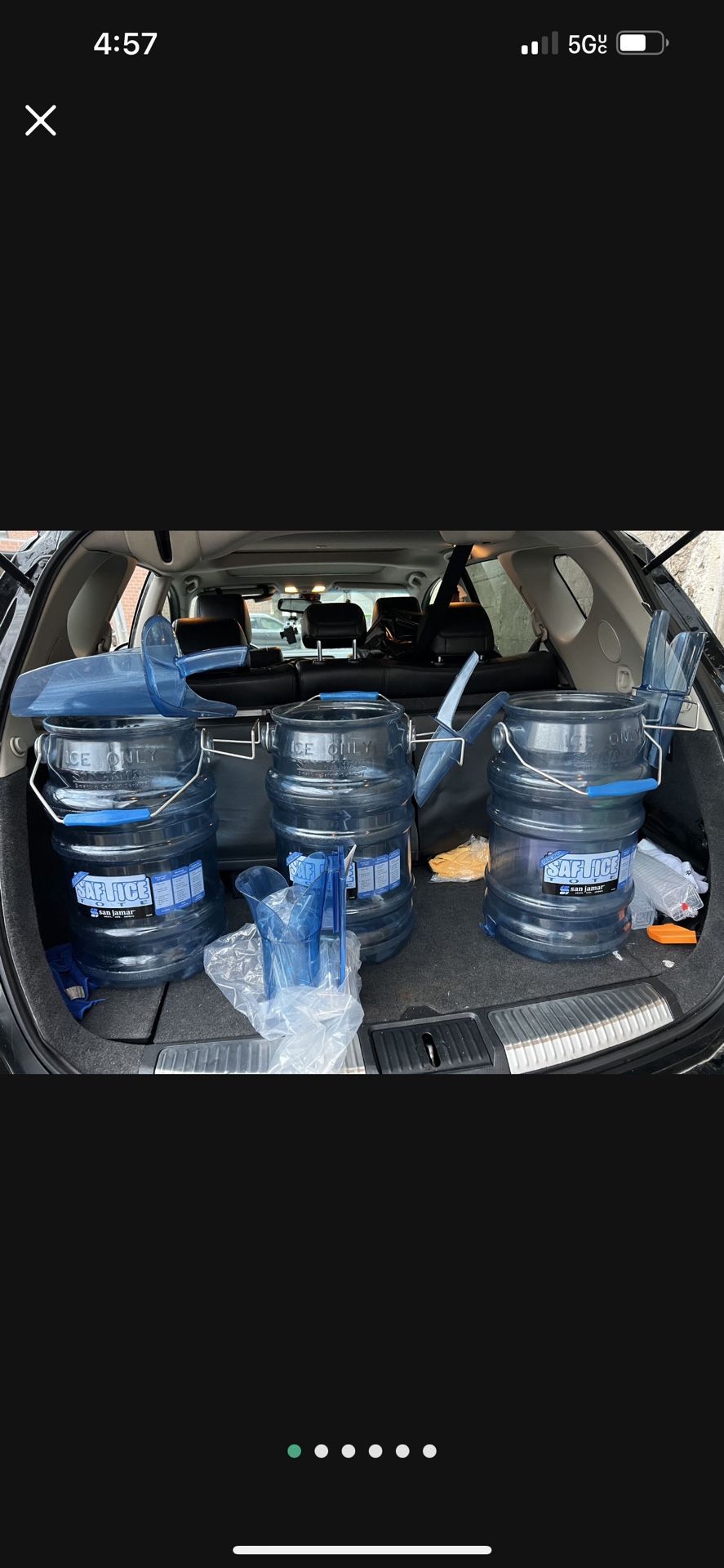 ice buckets with scoop $50 Each