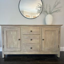 Pottery Barn Benchwright 66" Buffet Side Table  - Seadrift Finish (Excellent Condition)