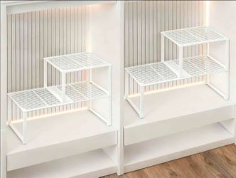 HGZBS Extendable Metal Wire Shelf Organizer