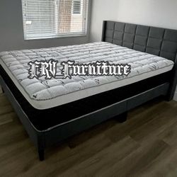 New Queen Bed Frame With Mattress 