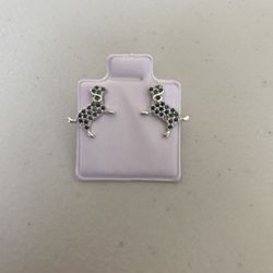 Earring Shape Dog 925 Fine Silver Stud New