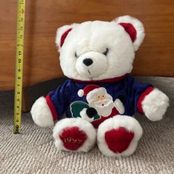 White Santa Bear