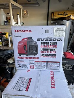 Honda EU 2200 inverter generator new in the box never used Bluetooth current model….