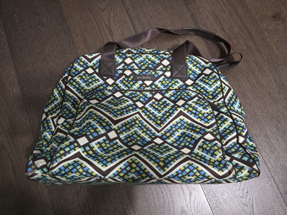 Vera Bradley weekender tote with matching RFID wallet