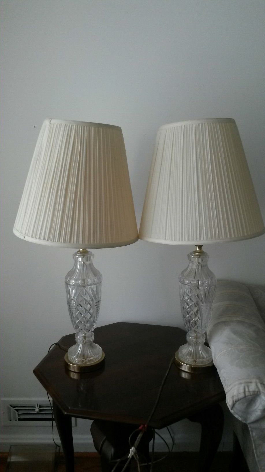 2 new beautiful solid Chrystal lamps