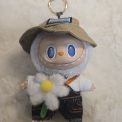 Labubu Fall In Wild Daisy Flower Pendant Keychain Plush