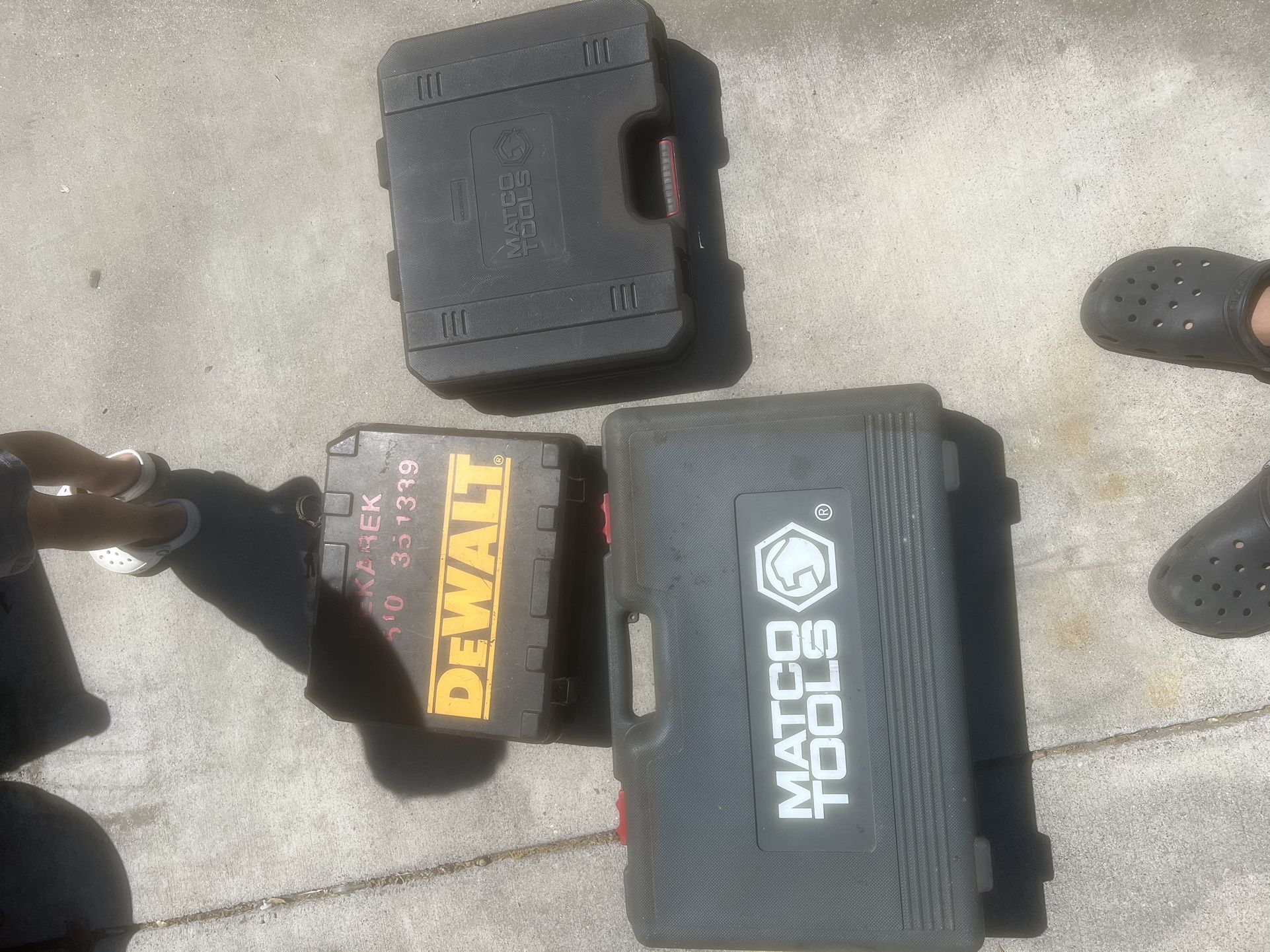 matco and dewalt tool boxes