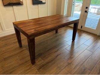 Solid Wood Executive Desk – Modern Rustic – Excellent Condition