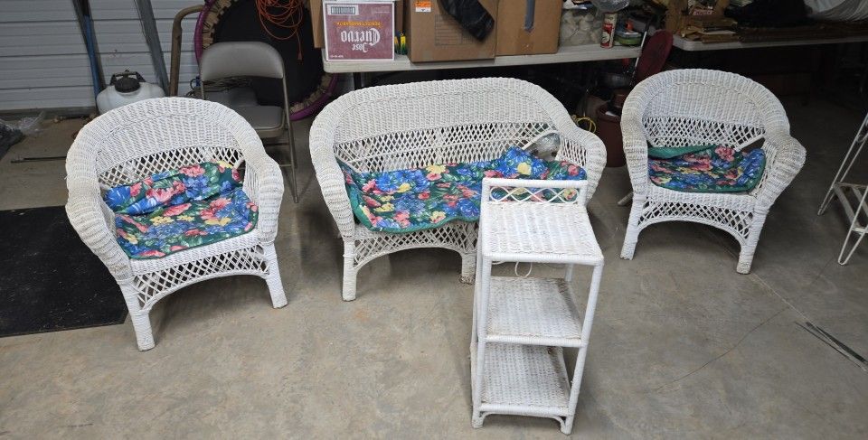 Old wicker furniture