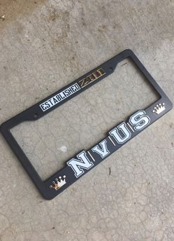NvUS license plate frame