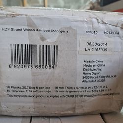 HDF STRAND WOVEN BAMBOO MAHOGANY