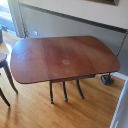 Vintage Mahogany Drop Leaf Attached Table. Unknown Of Age Pick Up Only
