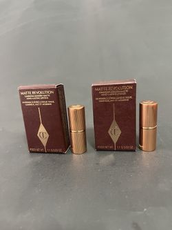 CHARLOTTE TILBURY Matte Revolution Lipstick PILLOW TALK Lot Of 2