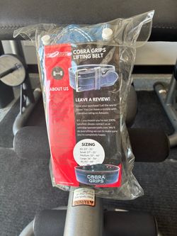 Cobra grips, lifting belt