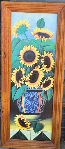Sunflower wooden frame