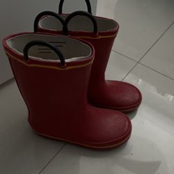 Red Rain Boots Size 11