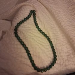 Vintage 8mm Navajo jade necklace