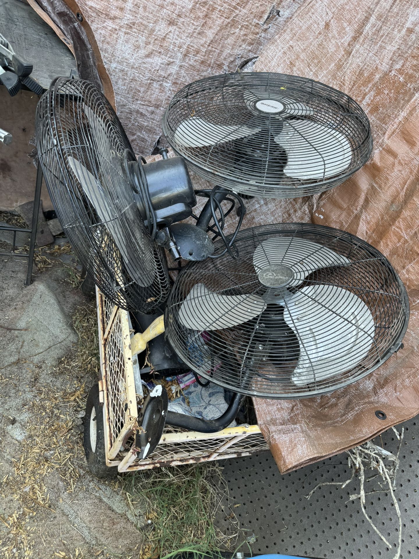 $40 Each 1 Hurricane Pro High Velocity Metal Wall Mount Fan 20 & 2 Go-sun Breeze Pro Portable Fan Missing Part Work Good