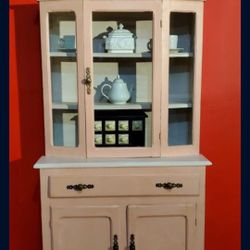 Antique pink mexican hutch