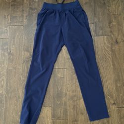 UA Men’s Fitted Pants Navy Small Running Gym Casual 
