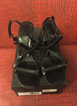 VIA SPIGA sandal - size 7 1/2 M, Black Leather