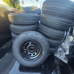 EACH FOR SALE TRAILER TIRE 225 75R15 6 LUGS RADIAL ESPECIAL FOR TRAILER ONLY FOR ANY QUESTION TEXT ME PLEASE SE HABLA ESPAÑOL THANKS