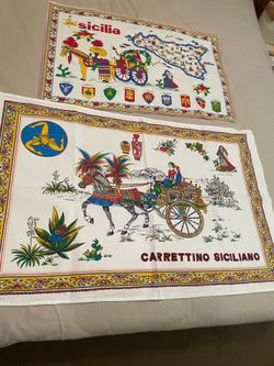 Vintage Kitchen Towels from Sicily,  Never Used!