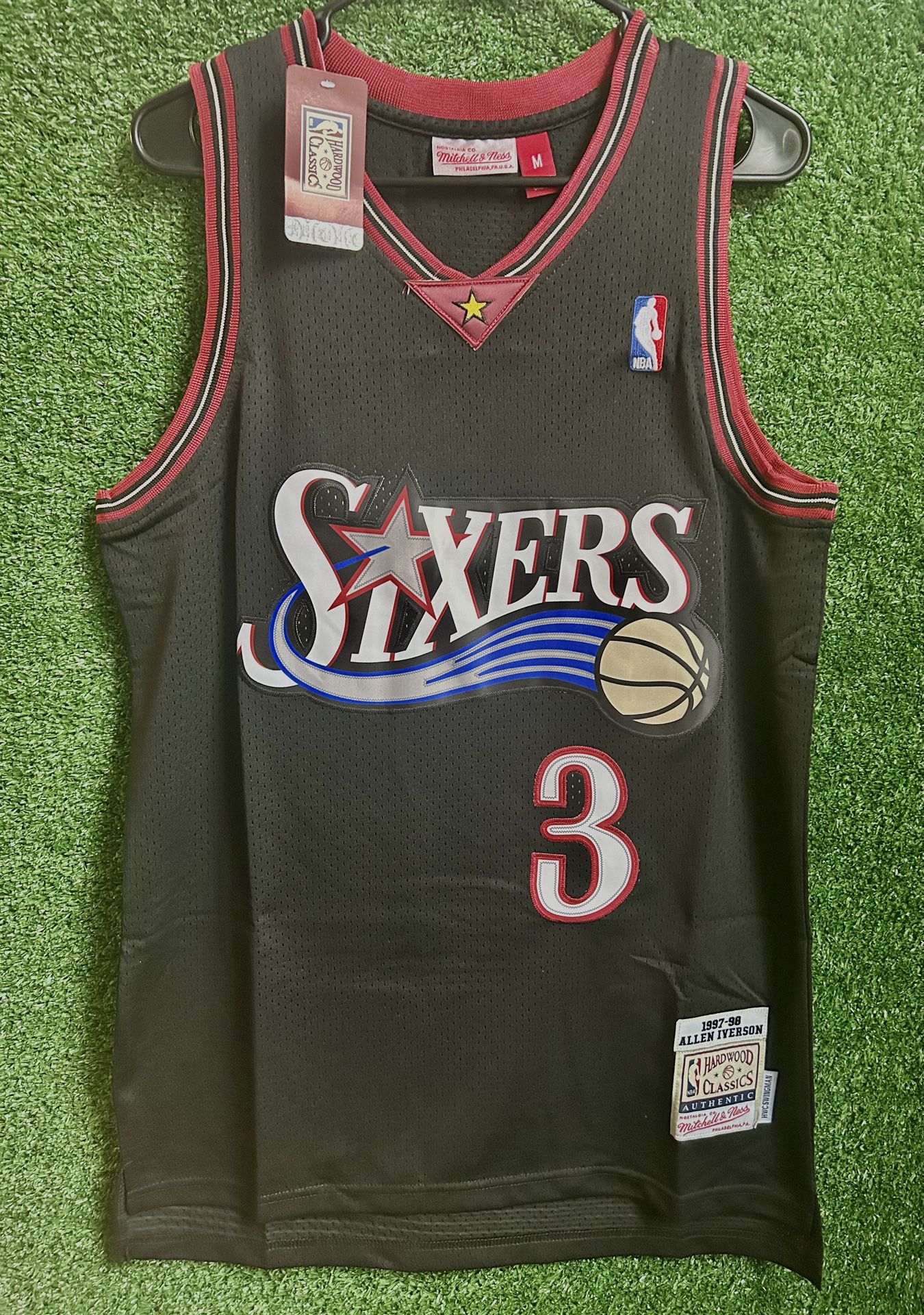 ALLEN IVERSON PHILADELPHIA 76ERS VINTAGE MITCHELL & NESS JERSEY BRAND NEW WITH TAGS SIZES MEDIUM AND XL AVAILABLE 