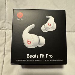 Brand New Beats Fit Pro Earbuds By Dre (White) 🎧 