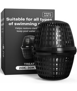 Algaecide for Swimming Pool, 20K-30K Gal, Mineral Unit, Skimmer/Pump Compatible with All Swimming Systems, Easy Drop-in Pool, Lasts Up to 6 Months