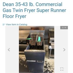 Dean commercial gas twin fryer...