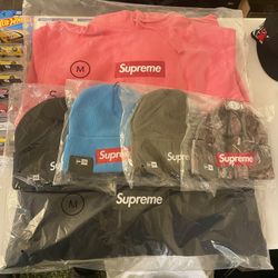 Supreme Box Logo Beanie: Camo, Cyan, Navy, Olive