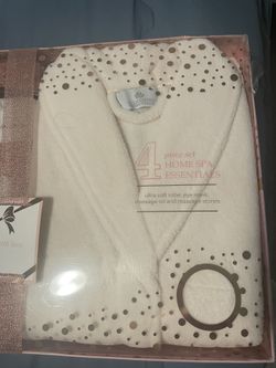 Robe, Massage Oil, Eye Mask, Massage Stone - Pack Of 4