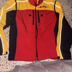Official DHL Delivery Fleece Jacket Vinatge Men's Sz  Full Zip Fleece Used