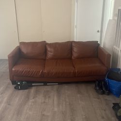 Leather Brown Couch