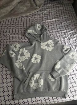 Grey denim tears hoodie