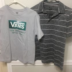 2 Size large Boys Shirts Vans/old Navy