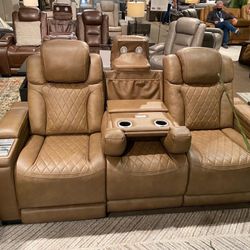 Strikefirst Nutmeg Reclining Loveseat Ashley