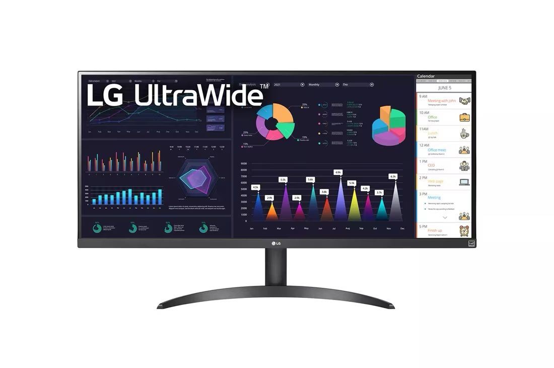 34” UltraWide (2560 x 1080) Monitor Display Black