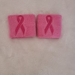 Sudora Sweatbands Pink Hope Breast Cancer Awareness Set of 2 Tennis Golf Gym 