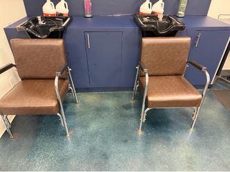 Salon shampoo, chairs