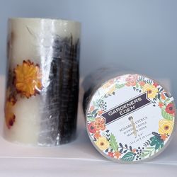 Gardeners Eden Pillar Candle – Sugared Citrus 6 in x 4 in