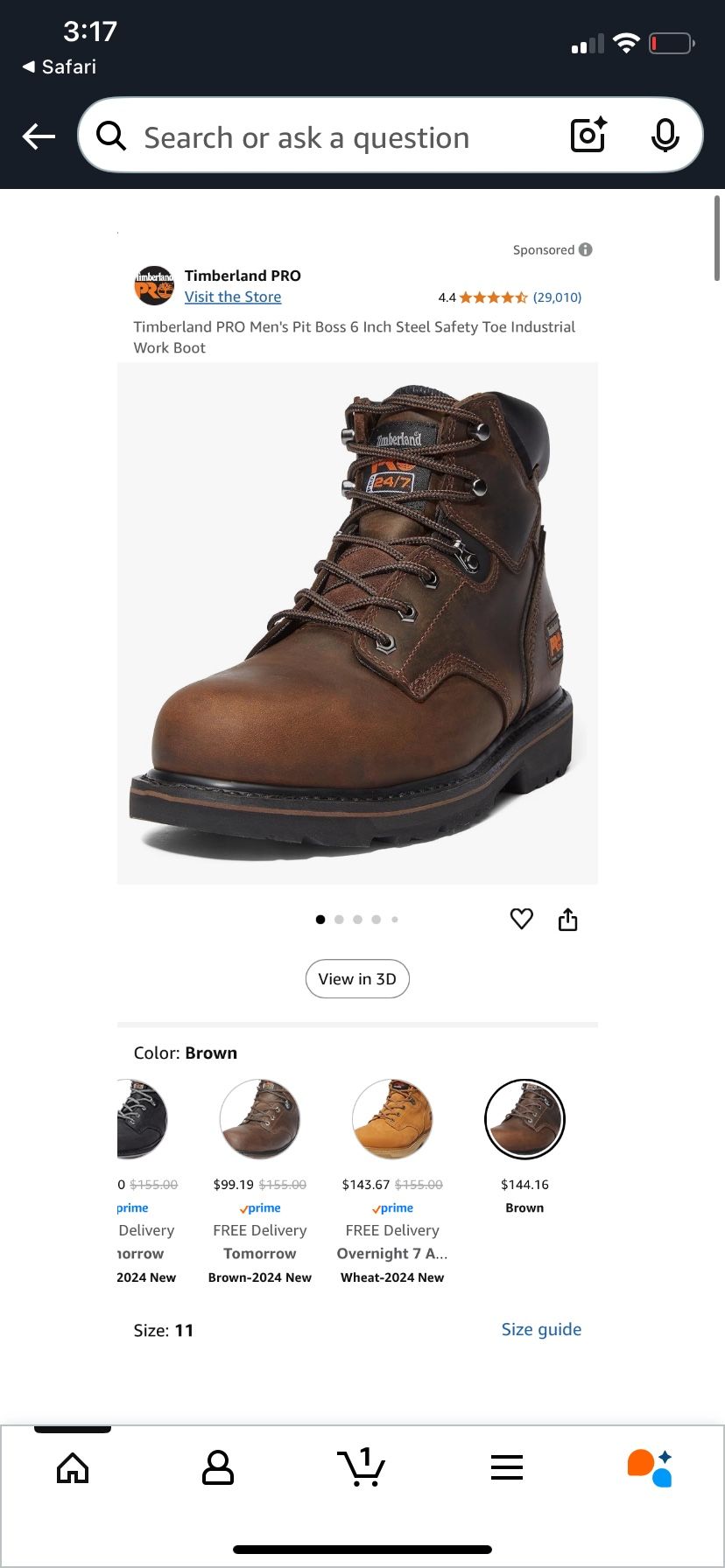 Timberland Pro Work Boots Mens 11