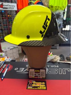 LIFT LIME GREEN & BLACK FULL BRIM SAFETY HARD HAT