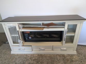Brand new electric fireplace TV console