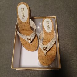 Michael Kors  Vanilla  Wedge Sandels   7 1/2 M