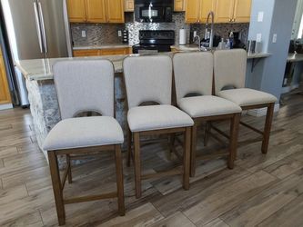 Four Beautiful mid-century/modern counter Height bar stools